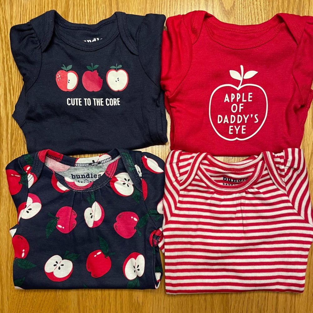 The Children’s Place Apple Season Bodysuits NB